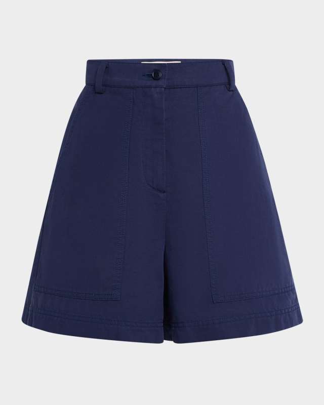 Cirino Belted Wide-Leg Bermuda Shorts